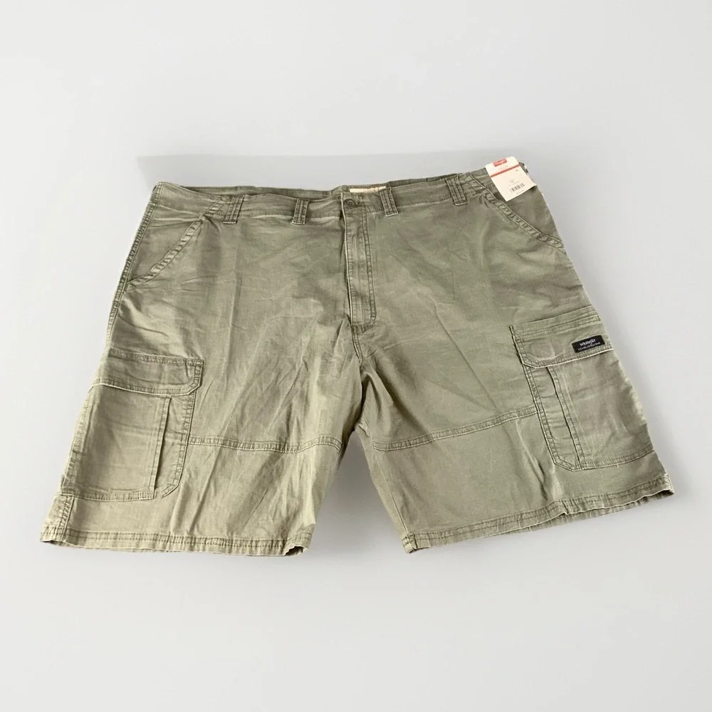 Wrangler Five Star Shorts‎ Mens 48 Green Relaxed Fit Rip Stop 48x10 NEW Tags
